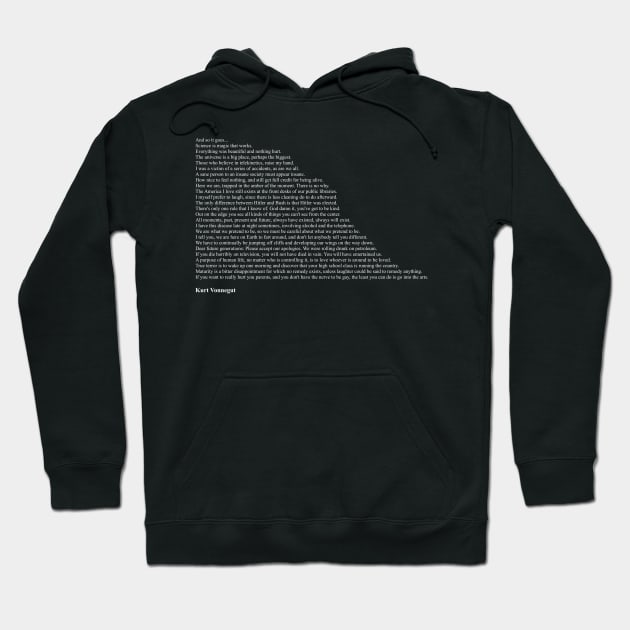 Kurt Vonnegut Quotes Hoodie by qqqueiru